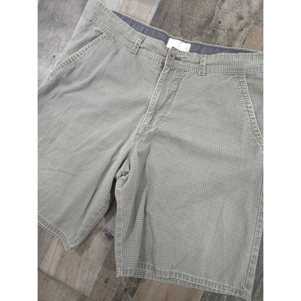 Vintage Op Ocean Pacific Houndstooth Shorts Chino Skater Olive Green Size 40